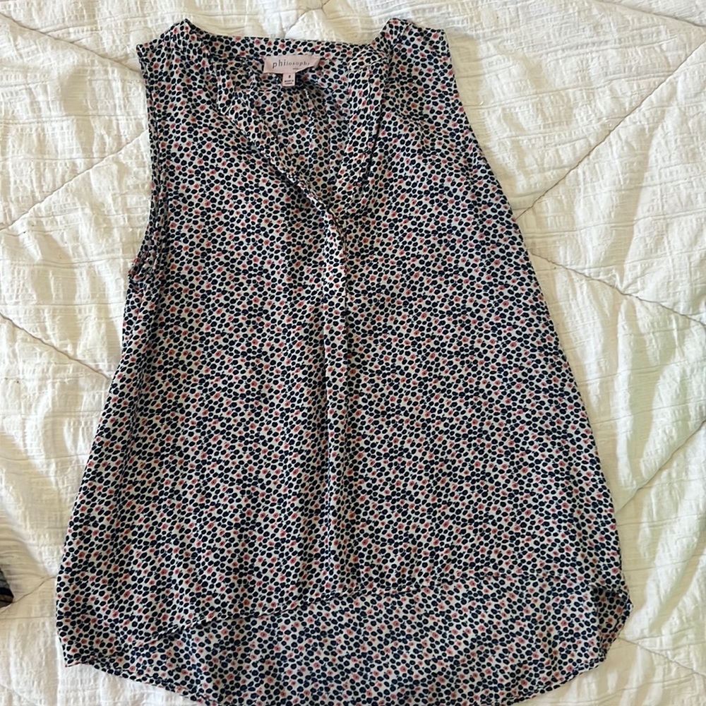 Philosophy republic clothing sleeveless dress blouse